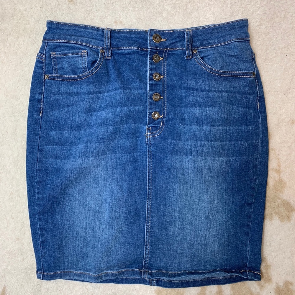 Wax Jean Denim Skirt Size L